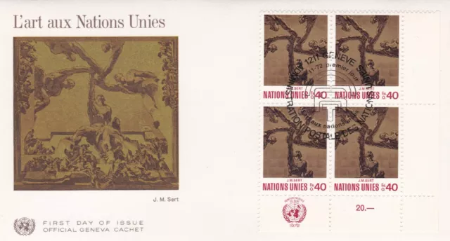 L75 - Enveloppe 1Er Jour - Nations Unies - L'art Aux Nations Unies - 1972 .