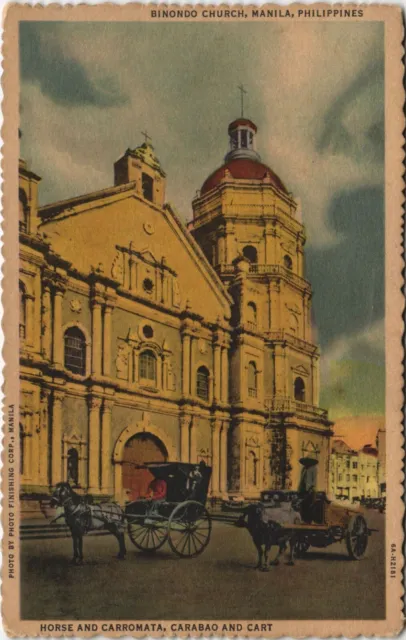 PC PHILIPPINES, BINONDO CHURCH, MANILA, Vintage Postcard (b43019)