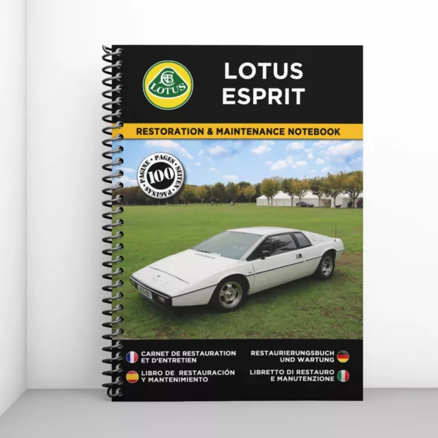 LOTUS ESPRIT : Restoration & Maintenance Notebook - FREE SHIPPING