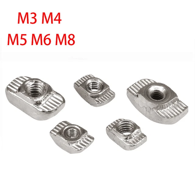 M3 M4 M8 Drop In Tee Tnuts 2020 Tslot Aluminium Profile Extrusion 3D