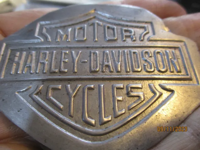 Vintage Harley Davidson Plaque 66x51 MM, METAL Plaque Boite (Flexible) Pour Tune 2