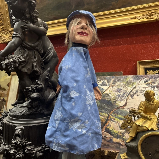 Grande Marionnette De Théâtre Ancienne – Poupée Gitane 95 Cm
