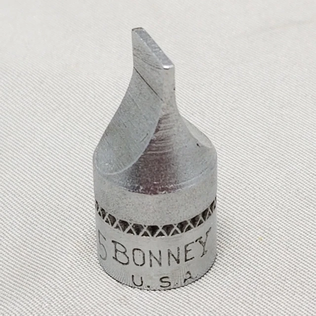 BONNEY Drag Link Socket 1/4" Drive 5/16" Flat Screwdriver Bit V785 Vintage USA