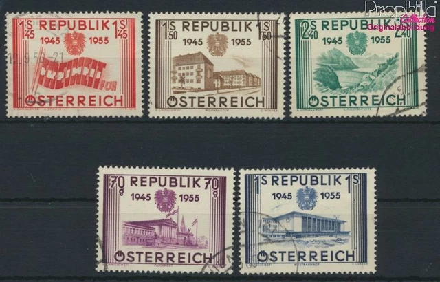 Briefmarken Österreich 1955 Mi 1012-1016 gestempelt (9698031