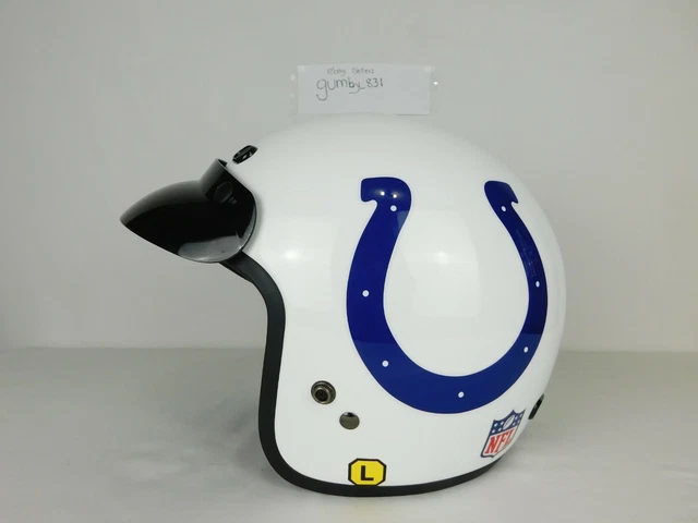 Brogies Bikewear NFL Indianapolis Colts Motorcycle Three Quarter Helmet