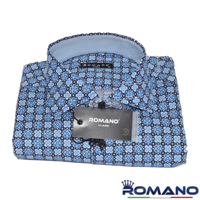 Camicia Sartoriale Uomo Regular 2 Riprese Made in Italy fantasia cotone