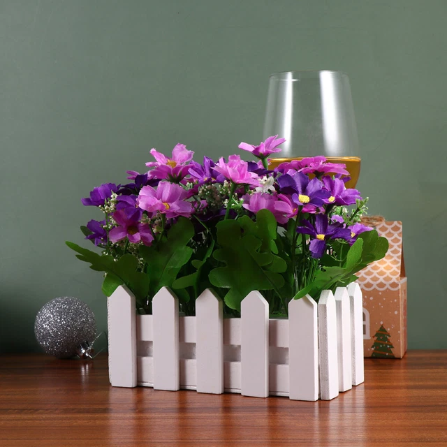 Décor De Mariage Fleurs Artificielles En Pot Soie Bureau Table À Manger Plante