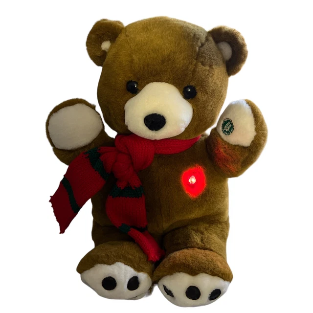 Rothkoph My Christmas Bear Brown Plush 17" Plays Jingle Bells 1994 Vintage