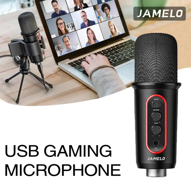 JAMELO USB Microphone Computer Condenser MIC for Streaming Podcast Studio Game
