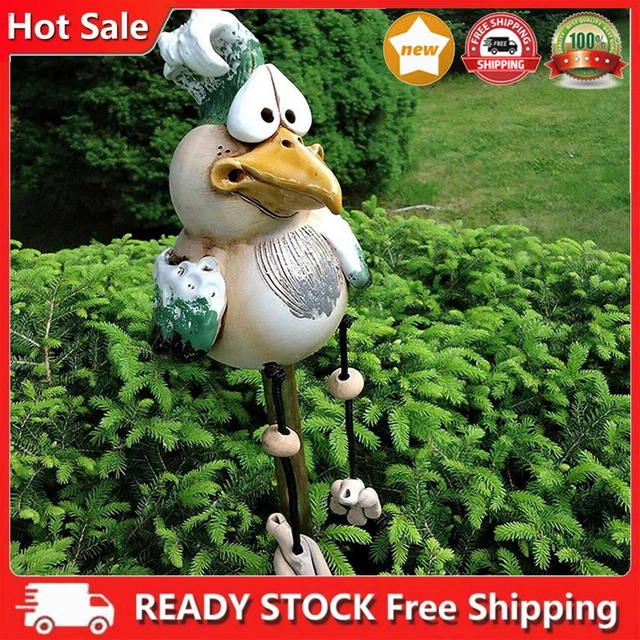 Kunstharz-Garten-Huhn-Statue Art Farm Dumb Chicken Sculpture Ornament (grün)