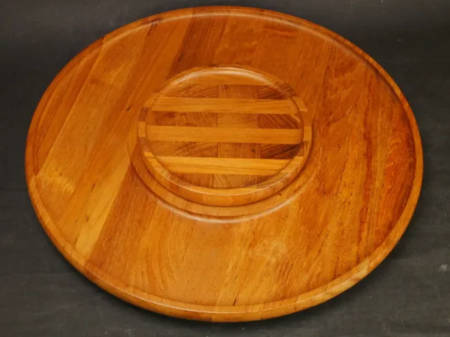 Lazy Susan Drehteller Nissen Denmark Teak Rondell 60er 70er Jahre in OvP