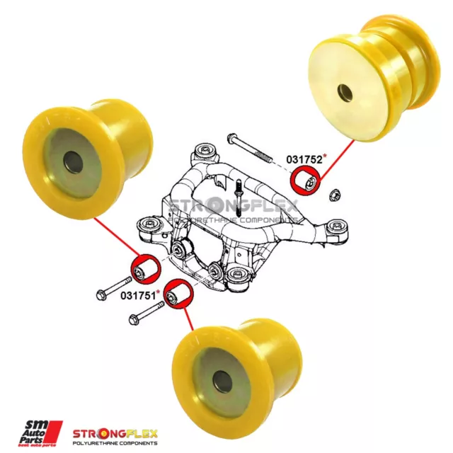 BMW E46 kit silent bloc du différentiel arrière SPORT 33176751808, 33171093565