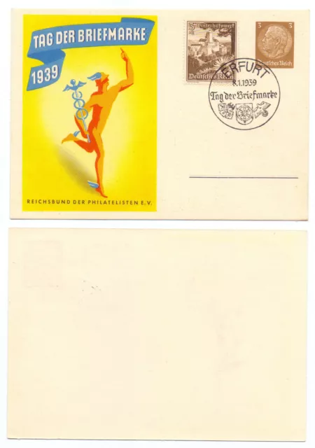 101500 - Ganzsache P 239 - ZuF - SST: Tag der Briefmarke - Erfurt 8.1.1939