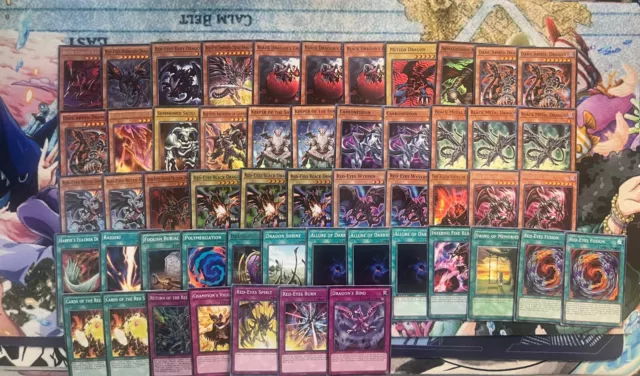 Yugioh Complete Red-Eyes Black Dragon Deck Darkness Flare Fusion Stone Meteor