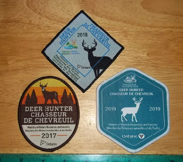 ONTARIO MNR DEER HUNTING PATCHES 2017,2018,2019 moose,bear,elk,big game patch