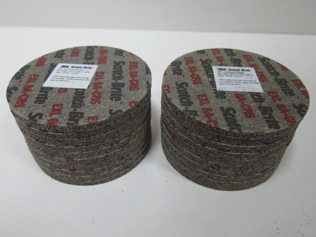 3M Scotch-Brite EXL 4” x 1/4” x 3/8” Unitized Deburring Wheel 8A Coarse Qty 20