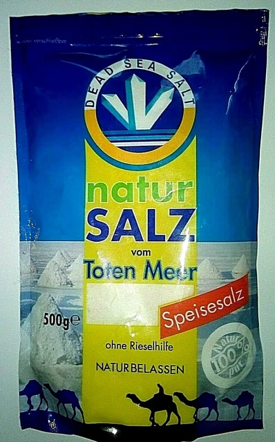 2 pz sale da cucina naturale Mar Morto senza ausilio NATURBELAS 1 kg (1000 g)