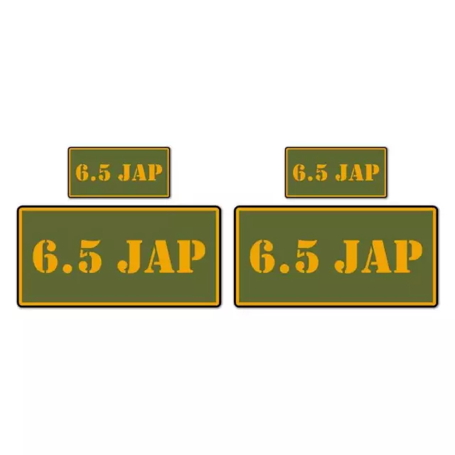 6.5 JAP Ammo Box Set, Vinyl Decal Sticker, 2@ 1"x2" & 2@ 2"x4", #8369