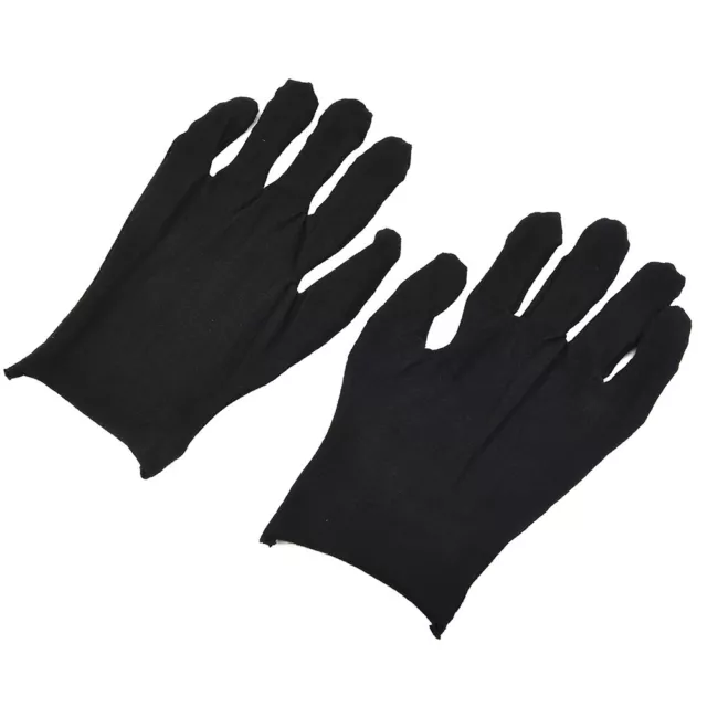 12 Paar Baumwollhandschuhe Schwarz Handschuhe Stoff Arbeitshandschuhe Universal 3