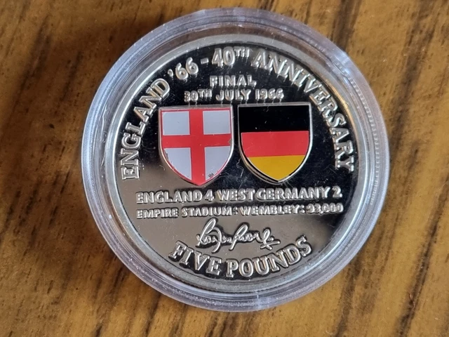 2006 Gibraltar silver proof Five Pounds £5 Coin 28g 1966 World Cup Final