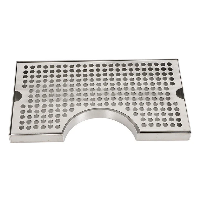 12" Stainless Steel Drip Tray Draft Beer Drip Tray 304 Silver White No Drainage