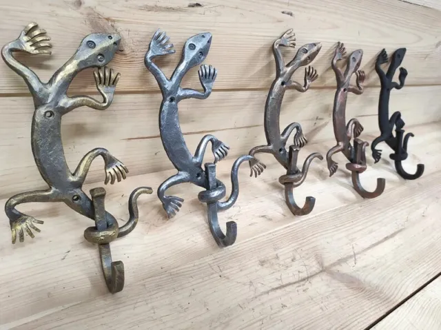 Wall Hook, forged hook, metal hook, clothes hook, handmade hook, lizard hook