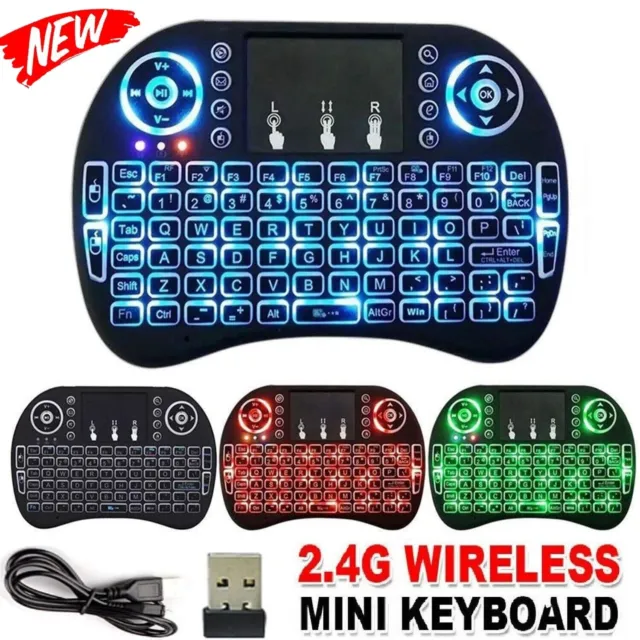 Mini Wireless Remote Keyboard for Smart TV Android Box i8 2.4GHz with Touchpad
