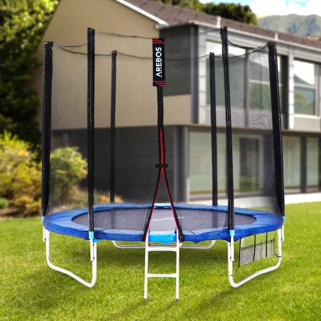 AREBOS Trampoline de Jardin Trampolines de Loisirs Ø366cm | Max 150 kg | Bleu