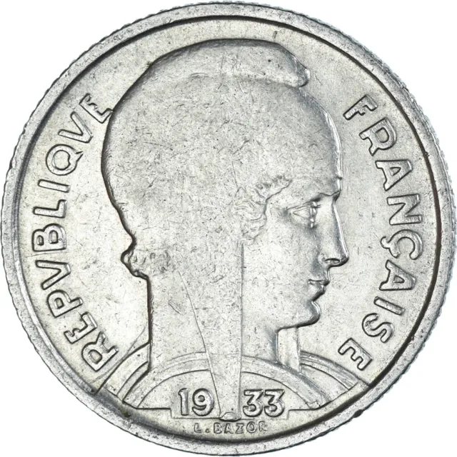 [#223130] Monnaie, France, Bazor, 5 Francs, 1933, Paris, TTB+, Nickel, Gadoury:7