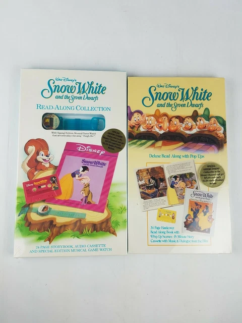 VINTAGE SNOW WHITE And The Seven Dwarfs Deluxe Read Along Popups Watch ...