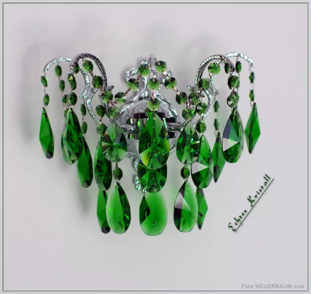 Crystal Wall Lamp Colored Real Crystal Available IN Green Red Or Lilac