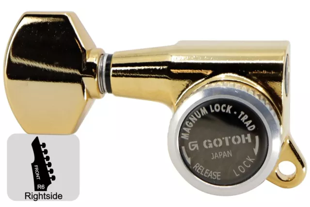 GOTOH SG381-07-MGT Locking Tuners w/ Small Knobs - Gold - 6R