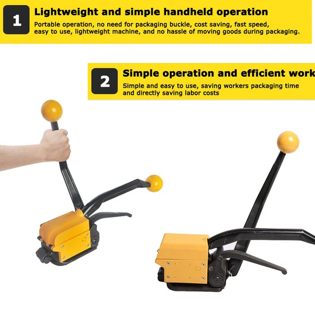 A333 Manual Buckle Free Steel Belt Strapping Pneumatic Machine Packaging Tool