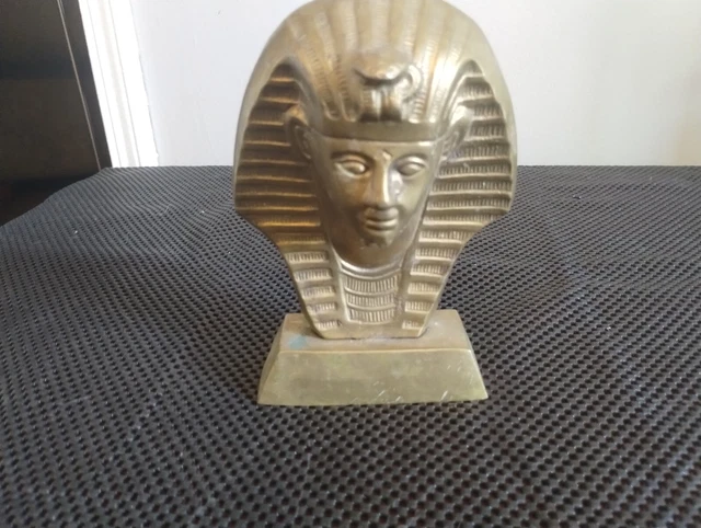 Egyptian  Bust Bookend King Tut  Statue Figurine  Egypt 