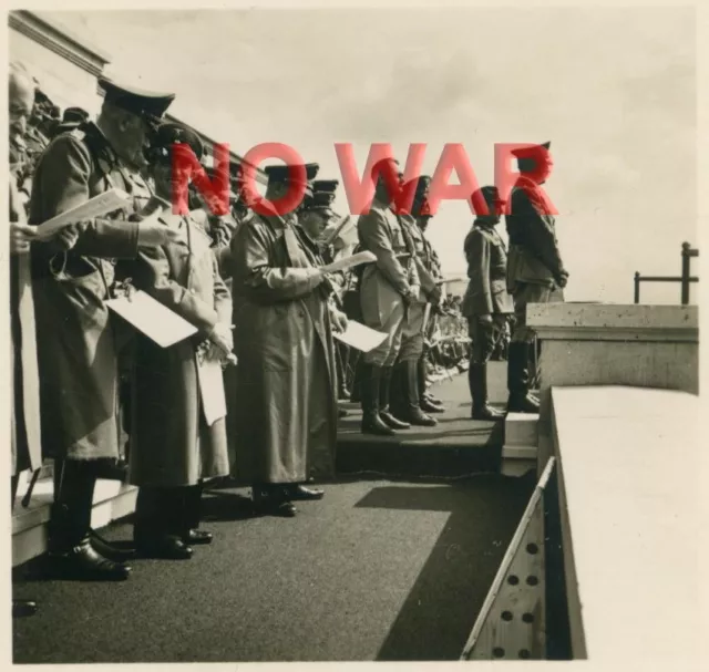 Wwii Original German Photo Political Leaders Greeting Nuremberg Parade