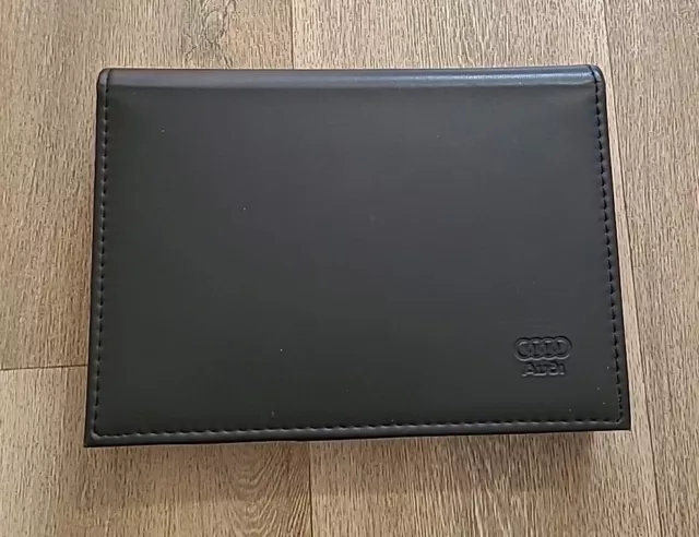 Audi Genuine Black Leather Vehicle Owner Wallet/Case