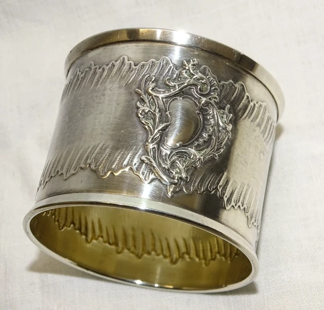 Rond De Serviette Ancien En Argent Massif - 19 Grammes, Sans Marque