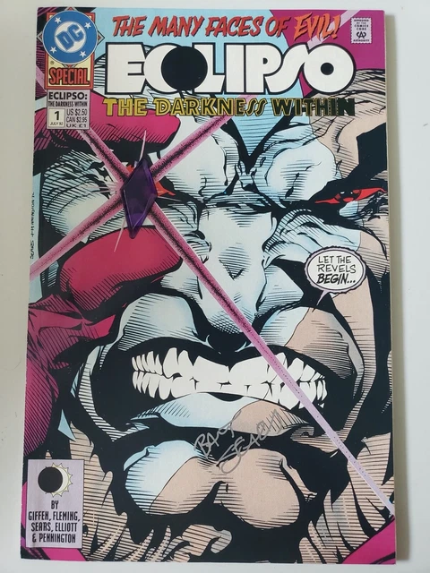 ECLIPSO: THE DARKNESS WITHIN #1 (1992) DC COMICS AUTOGRAPHED by BART SEARS