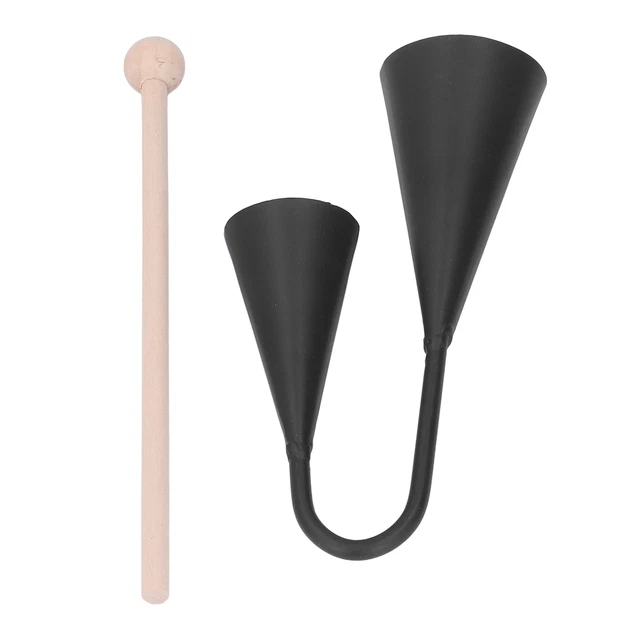 Deux Cloches Agogo Instrument De Percussion Traditionnel Latin Agogo Avec Bâton. 6