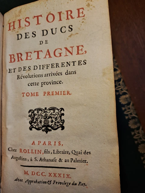Livre Ancien - Histoire Particulière De La Ligue En Bretagne Tome 2 - 1739 - XVIIIe Siècle