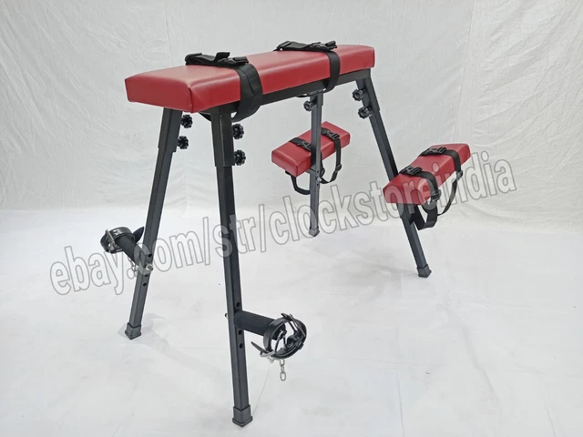 Banc De Fessée Portable Couleur Vin Avec Appuie-tête - Neuf, Pour Pratique BDSM