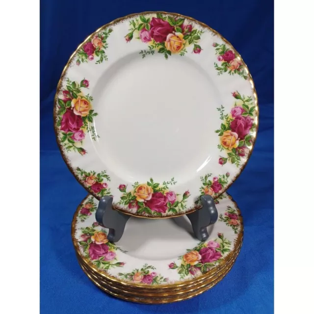 Vintage Royal Albert Old Country Roses Salad Plate 8 1/8"  Set of 6-Dated 1962