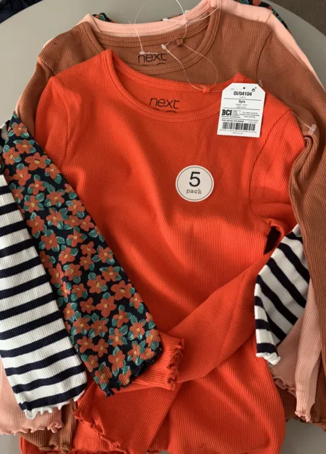 Girls Age 5 Years - Next Long Sleeved Tops BNWT 5 PACK