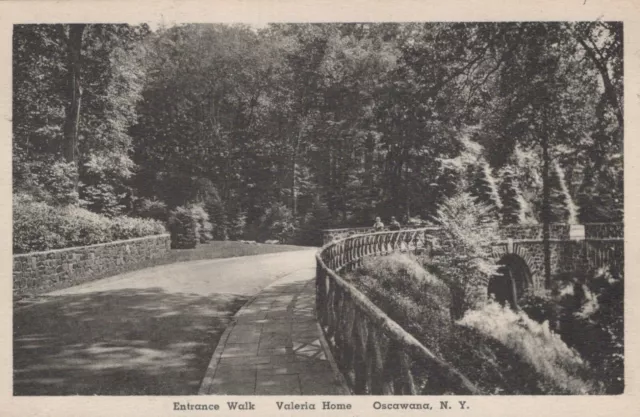 Entrance Walk Valeria Home Oscawana NY Posted Vintage White Border Post Card