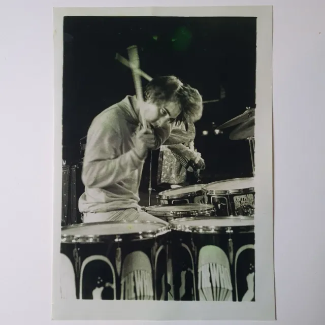 VINTAGE The Who Keith Moon Photograph Drummer Black And White Portrait Print 80s
