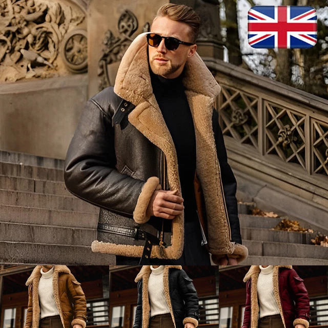 Men's Camel Stylish Flying Leather Jacket,Slim Fit Shearling Aviator Bomber Jack