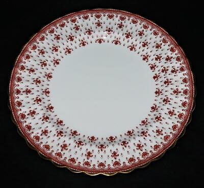 Spode Bone China Y7481 FLEUR DE LYS Red Dinner Plate, 10 1/2", Old Mark