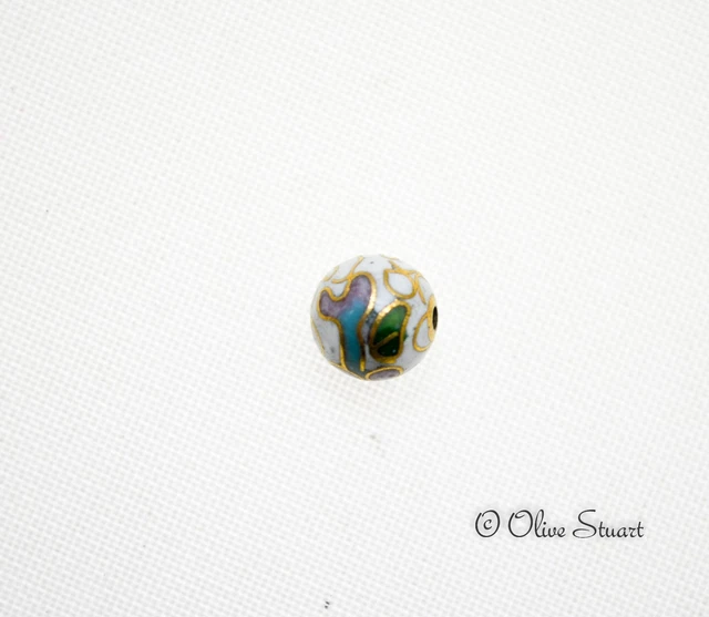 Oriental Cloisonne Beads Loose 8mm 2