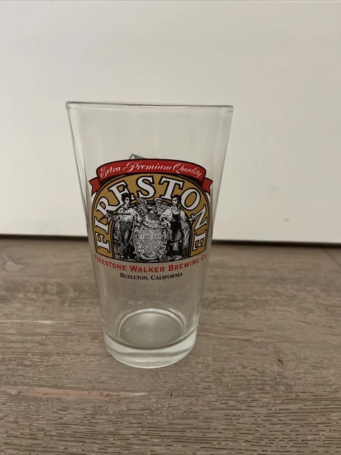 Old Logo 1999 Firestone Walker Brewery Pint Glass Buellton California Craft Beer