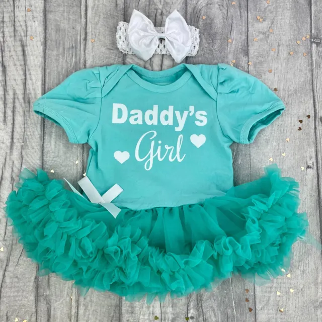 NEWBORN TUTU ROMPER DRESS, Daddy's Girl Princess Outfit Keepsake, New baby Gift